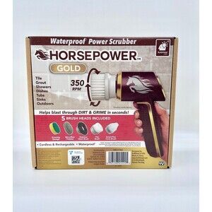 Horsepower Gold Ed Waterproof Power Scrubber Cleaning Cordless Rechargeable